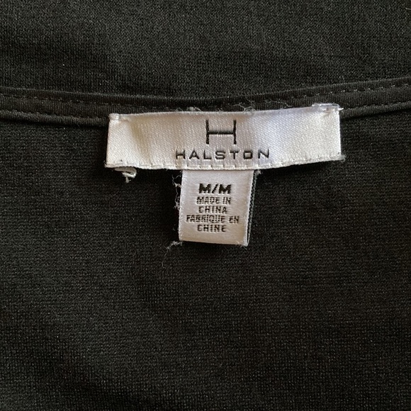 Halston | Black Knit Top 3/4 Length Bell Sleeve M - Picture 4 of 5